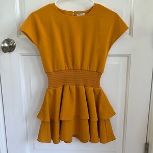 Habitual Girls Dress Mustard SZ 7/8